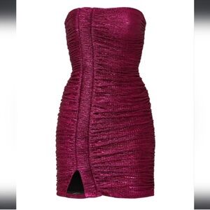 Black Halo Fuchsia Textured Dress